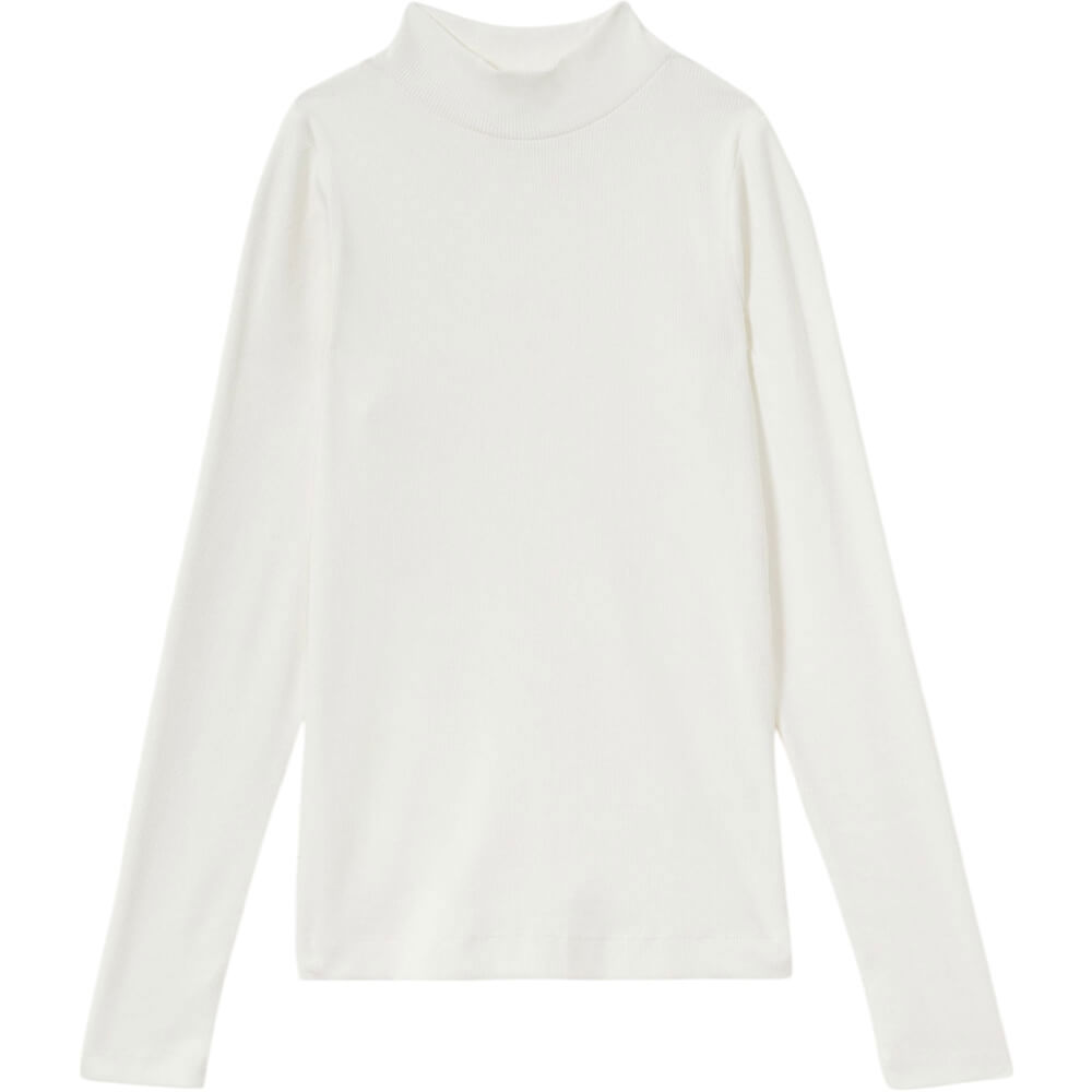 REISS POLLY Fine Ribbed High Neck Top